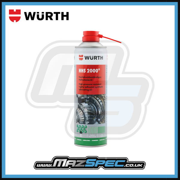 Wurth HHS 2000 Adhesive Synthetic Lubricant Spay Oil • x6 Pack 500ml Aerosol