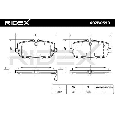 Ridex® Rear Brake Pads & Discs Kit • MX-5 MK3/NC (06-15)