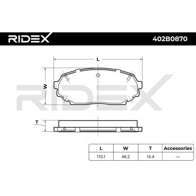 Ridex® Front Brake Pads • MX-5 MK1/NA (1.6) (89-97)