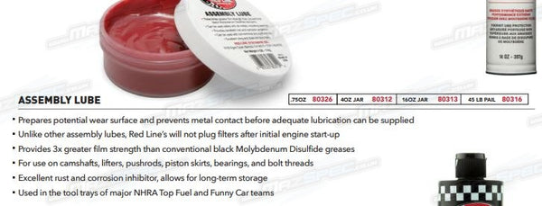 Red Line Engine Assembly Lube • 118ml Pot