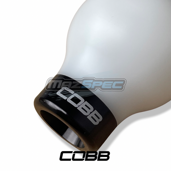 Cobb Tuning Gear Nob - Satin White / Stealth Black - All Marks MX5 (89-Pres)