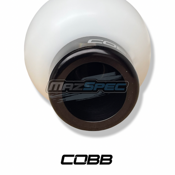 Cobb Tuning Gear Nob - Satin White / Stealth Black - All Marks MX5 (89-Pres)