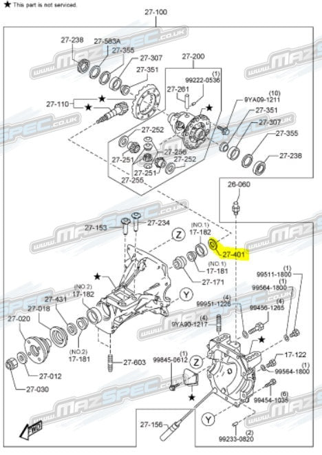 Differential Pinion Bearing Spacer (Sized) - All MX5s (94-Pres)