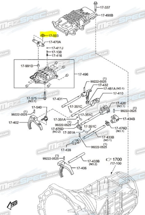 Genuine Mazda Square Change Bush - MX5 MK3/NC (06-15) / RX8