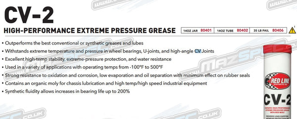 Red Line CV2 Grease With Moly • 397g Tub