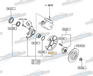 Rear Brake Disc Dust Cover / Backing Plate - Mazda MX5 MK1/NA (1.8) / Mk2 (1.6/1.8) (94-05)