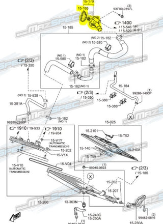 Thermostat & Housing (Long) - Mazda MX5 MK3/NC (06-15*)