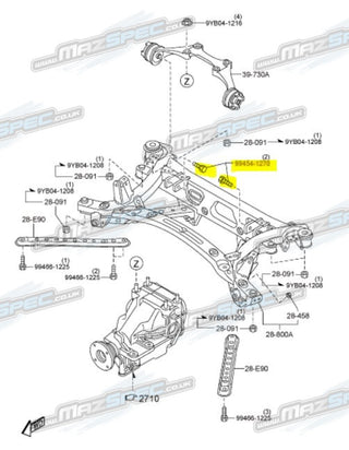 Differential Carrier to Subframe Bolts - MX5 MK3/NC (06-15) / RX8