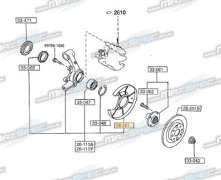 Rear Brake Disc Dust Cover / Backing Plate - Mazda MX5 MK1 / NA (1.6) (89-98)