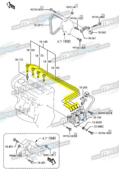 Ignition / HT Lead Set - MX5 MK1 / MK2 (89-05)