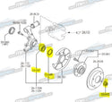 Rear Wheel Bearing Kit With Nut & Clip - MX5 MK1 / MK2 (89-05)