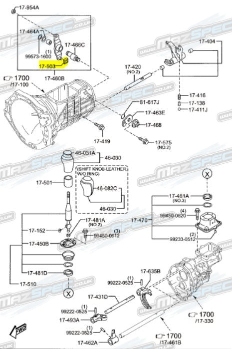 Genuine Mazda Square Change Bush - MX5 MK3/NC (06-15) / RX8