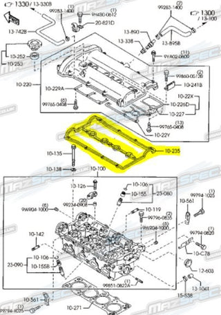 Camshaft Cover / Rocker Cover Gasket - MX5 MK1 / MK2 (1.6) (89-05)