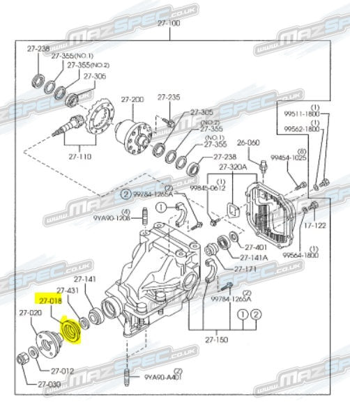 Differential Front Oil Seal - Mazda MX5 MK3/NC (06-15)