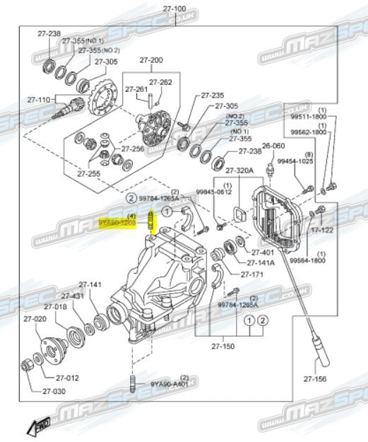 Differential Carrier Stud - MX5 MK3/NC (06-15) / RX8