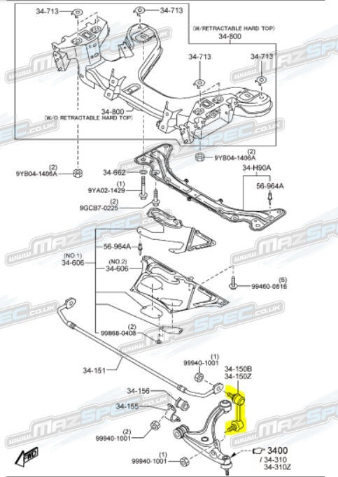 Front RH ARB Drop Link - MX5 MK3/NC (06-15)