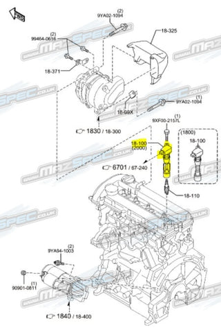 Ignition Coil Pack - MX5 MK3/NC (2.0) (06-15)