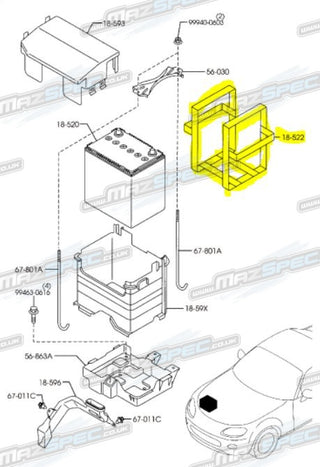 Battery Band / Carry Handle - MX5 MK3 / NC (06-15) RX7 / RX8