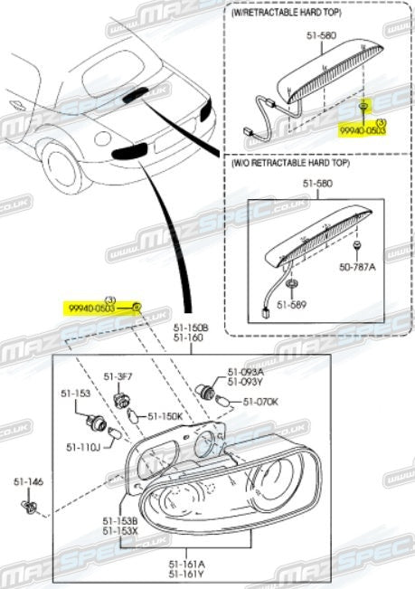 Rear Lamp Fitting Nut - MX5 All MKs (89-Pres)