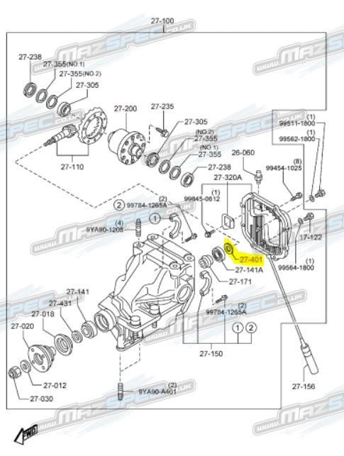 Differential Pinion Bearing Spacer (Sized) - All MX5s (94-Pres)