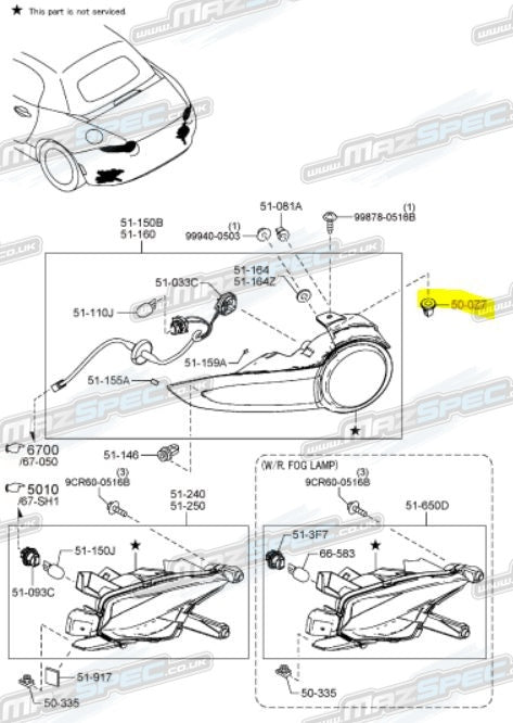 Rear Lamp / Bumper Grommet - MX5 MK4 / ND (15-Pres)