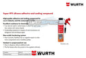 Wurth Super RTV Silicon Adhesive & Sealing Compound Instant Gasket - High Temperature