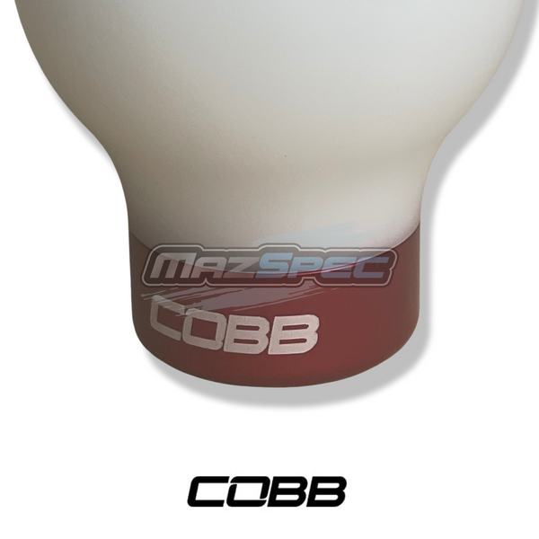 Cobb Tuning Gear Nob - Satin White / Race Red - All Marks MX5 (89-Pres)