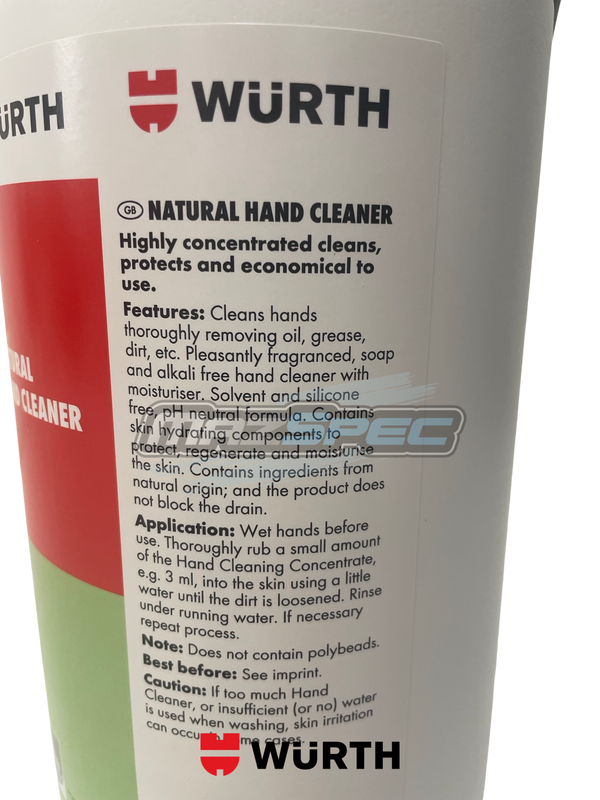 Wurth 4 Litre Heavy Duty Natural Hand Cleaner & Hand Pump Dispenser (Solvent, Silicone, Plastic Free)