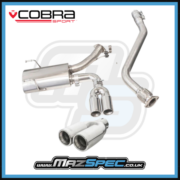 Cobra Sport Centre Exit Cat Back Performance Exhaust (Non Resonated) • Mazda MX5 MK4/ND (15-24)