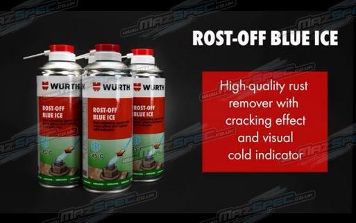 Wurth Rost Off Blue Ice Rust Releasing Agent • Release Seized Nuts & Bolts • 400ml