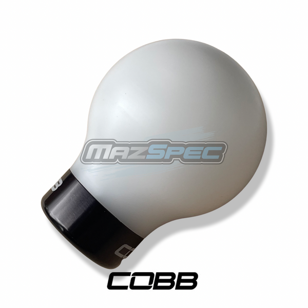 Cobb Tuning Gear Nob - Satin White / Stealth Black - All Marks MX5 (89-Pres)