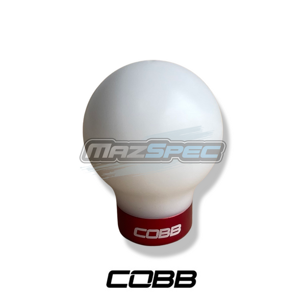 Cobb Tuning Gear Nob - Satin White / Race Red - All Marks MX5 (89-Pres)