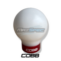 Cobb Tuning Gear Nob - Satin White / Race Red - All Marks MX5 (89-Pres)