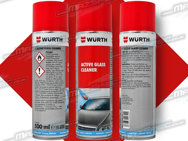 Wurth Active Glass Cleaner • 500ml Aerosol