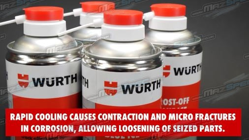 Wurth Rost Off Blue Ice Rust Releasing Agent • Release Seized Nuts & Bolts • x3 Pack 400ml