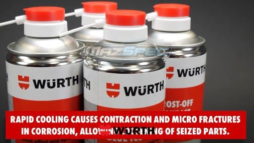 Wurth x3 Rost Off Blue Ice Rust Releasing Agent 400ml - Release Seized Nuts & Bolts