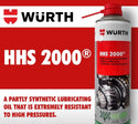 Wurth HHS 2000 Adhesive Synthetic Lubricant Spay Oil • 500ml Aerosol