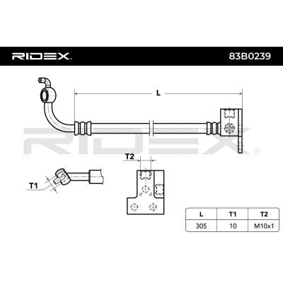 Ridex® Rear Right Brake Hose - MX5 MK1 / MK2 (89-05)