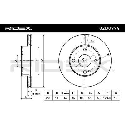 Ridex® Front Brake Discs Pair • MX-5 MK1/NA (1.6) (89-97)