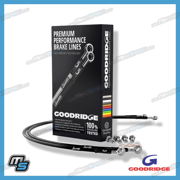 Goodridge Stainless Steel Braided Brake Line Kit - Mazda MX5 MK1 / MK2 2.5 (Non ABS) 89-05